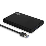 ACT AC1215 Boîtier de Disque Dur Externe SATA HDD/SSD 9,5 mm USB 3.1 Support UASP Boîtier sans Outil