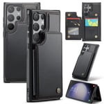 CaseMe Plånboksskal RFID-skydd Samsung Galaxy S23 Ultra svart