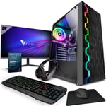 Vibox VI-42 PC Gamer - 24"" Écran Pack - AMD Athlon PRO 300GE Processeur - Radeon Vega 3 Graphiques - 16Go RAM - 2To HDD - 240Go SSD - Windows 11 - WiFi
