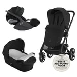 Cybex, Barnevogn, Talos S Lux, Travelsystem inkl. Cloud T - Moon Black