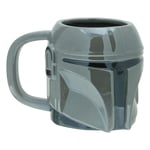 Mandalorian - Mug - Mando - 3D XXL Coffee Mug Helmet - Grey - Ceramic - Gift Box