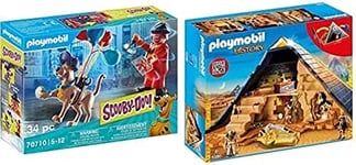 Playmobil 70710 Scooby-DOO avec fantôme du Clown 5386 Pyramide du Pharaon