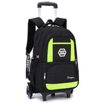 WU Rolling Backpack Travel Backpack with Wheels Removable Hand Bag - Carry-On,D