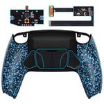 eXtremeRate Textured Blue Programable RISE4 Remap Kit for PS5 Controller BDM-010 BDM-020, Upgrade Board & Redesigned Back Shell & 4 Back Buttons - Controller NOT Included