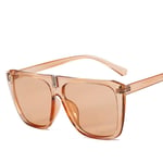 SXRAI Fashion Square Oversize Plastic Sunglasses Mirror Big Frame Red Lens Sun Glasses,C4