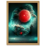 Doppelganger33 LTD Cinematic Space Fantasy Illustration Nebula Death Star Red Dwarf Artwork Framed A3 Wall Art Print