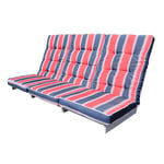 Baltic Garden Hammockdyna Excellent Hammock high-back cushion set, red-blue striped 200193-RBL