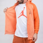 MENS NIKE JORDAN JUMPMAN CLASSIC FULL ZIP HOODIE SIZE M (CK2223 871) ORANGE