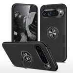 Coque Magnétique Noire avec Anneau Support pour Google Pixel 8Pro - Antichoc