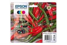 Epson 503/503 XL Multipack - 4-pack - XL (svart) + standardkapacitet - svart, gul, cyan, magenta - original - bläckpatron