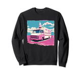 Vibrant Colors with Ice Cream Truck for Summer Sweets Fans Sweatshirt