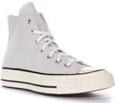 Converse A06526C Chuck 70 Vintage Hi Top Canvas Trainer Light Grey UK 3 - 12