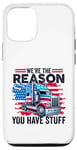 Coque pour iPhone 14 Pro Nous sommes la raison pour laquelle vous avez des trucs Semi Truck American Trucker