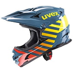 uvex Hlmt 10 Bike - Casque de Vtt Solide pour Hommes et Femmes - Quatre Tailles de Coque Disponibles - Visière Amovible - Blue Fire - 60-62 cm
