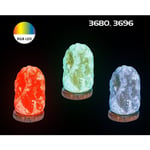USB Crystal Salt Lamp Decorative Night Light Colour Changing Rock Table RGB LED