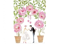 Turnowsky B6-carnet + kuvert MO5179 Bröllop Brud och brudgum Blommor