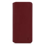 32nd Classic Series 2.0 - Real Leather Book Wallet Flip Case Cover For Motorola Moto G Pro (2020), Real Leather Design With Card Slot, Magnetic Closure and Built In Stand - Burgundy