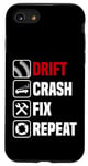 Coque pour iPhone SE (2020) / 7 / 8 Dérive crash réparation répétition drôle tuning voiture