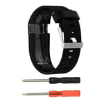 Fitbit Charge HR Stilrent silikon klockband - Storlek S Svart