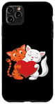 iPhone 11 Pro Max Happy Valentines Day Love Cute Heart Cartoon Cats Animal Case