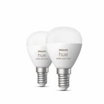 Philips Hue White Color Ambiance E14 klotlampa, 2-pack