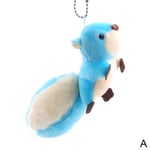 Simulation Squirrel Plush Stuffed Doll Animal Toy Children Gift A Blue