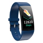 GBY Smart watch, fitness tracker watch, waterproof color screen activity tracker, wearable smart bracelet pedometer watch, suitable for ladies, men and children-blue