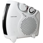 Babz 2000 Watts Fan Heater with 2 Heat Settings & Cool Blow, Adjustable Thermostat, Thermal Auto Cut off - 2kw - Upright & Flat