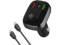 LDNIO Bluetooth FM Transmitter C704Q 2USB, USB-C + USB-C - USB-C cable