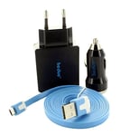 hedue Câble Micro USB, chargeur, adaptateur allume-cigare, R002