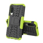 AUSKAS-UK Shockproof Protective Case For Xiaomi Tire Texture TPU+PC Shockproof Phone Case for Xiaomi Mi 9 SE, with Holder Combination Case (Color : Green)
