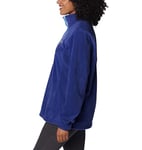 Columbia Women's Benton Springs Half Snap Pullover Fleece Pull Over, Dark Sapphire x Vista Blue, Size L