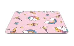 Glorious Unicorn Rainbow Mouse Mat Pad - Princess Theme Fun Computer Gift #14698
