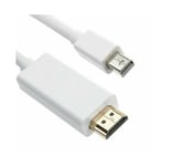 Mini Displayport To HDMI Thunderbolt Cable For Monitor/TV Video+Audio, 1.8 Meter