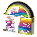 10 Verbatim Blank Blu-ray Discs 50GB 2x BD-RE bluray VBE260NP10SV1 Spindle