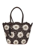 Sunflower Crochet Basket Brown Bags Totes Brown Ceannis