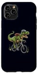Coque pour iPhone 11 Pro T-rex Dinosaure à vélo Dino Cyclisme Biker Rider