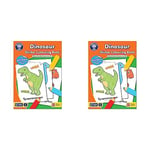 Orchard Toys Dinosaur Sticker Colouring Activity Book - Educational Activity Book - Colour in Dinosaurs - Kids 3 Years +, Perfect for Parties. (Pack of 2)