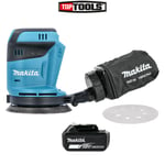 Makita DBO180Z 18V Li-ion Random Orbit Sander Cordless Body With 1 x 5Ah Battery