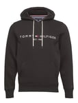 Core Tommy Logo Hoody Tops Sweat-shirts & Hoodies Hoodies Black Tommy Hilfiger