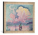 Kunst für Alle 'Image encadrée de Paul Signac Antibes, The Pink Cloud, 1916 Impression d'art dans Le Cadre de Haute qualité Photos Fait Main, 40 x 30 cm, Argent, Raya