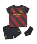 Puma Manchester City F.C. Unisex Away 22/23 Baby Kit - Black - Size 12-18M