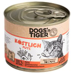 økonomipakke Dogs'n Tiger Adult Cat 12 x 200 g – Deilig kalkun