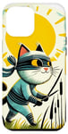 Coque pour iPhone 14 Pro Max Sunny Ninja Kitty Chat Ninjas mignons