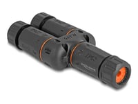 Delock - Kopplingsdon För Nätverk - Rj-45 (Hona) Till Rj-45 (Hona) - Stp - Cat 6 - Utomhus, Y-Formad, Damm- Och Vattentät (Ip68) - Svart