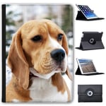 Fancy A Snuggle Pure Bred Beagle Dog Faux Leather Case Cover/Folio for the Apple iPad 9.7" 5th Generation (2017 Version)