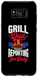Coque pour Galaxy S8+ Grill Dad se présente au travail, le 4 juillet, papa, blague