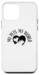 Coque pour iPhone 12 mini My Pets My World Chien Maman Chat Papa Animal Lover