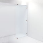 INR Iconic Nordic Rooms Dusjvegg ARC 20 Plus Måltilpasset Brushed Bronze / Frostet Glass