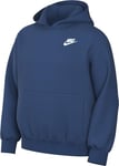Nike Unisex Kids Top Sportswear Club Fleece, Court Blue/White, FD3001-476, M+